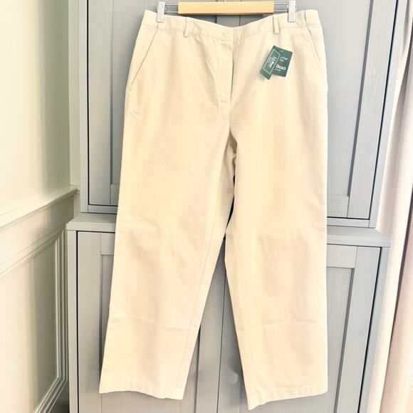 L.L. Bean Classic Fit Wrinkle-Free Cotton Pants 14 Petite Heritage Stone NWT - Picture 7 of 10